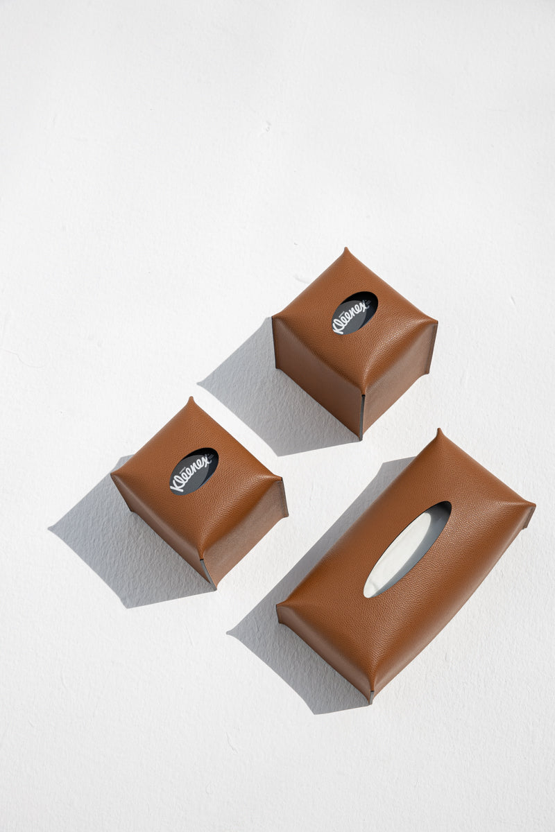 Square Tissue Box in Camel