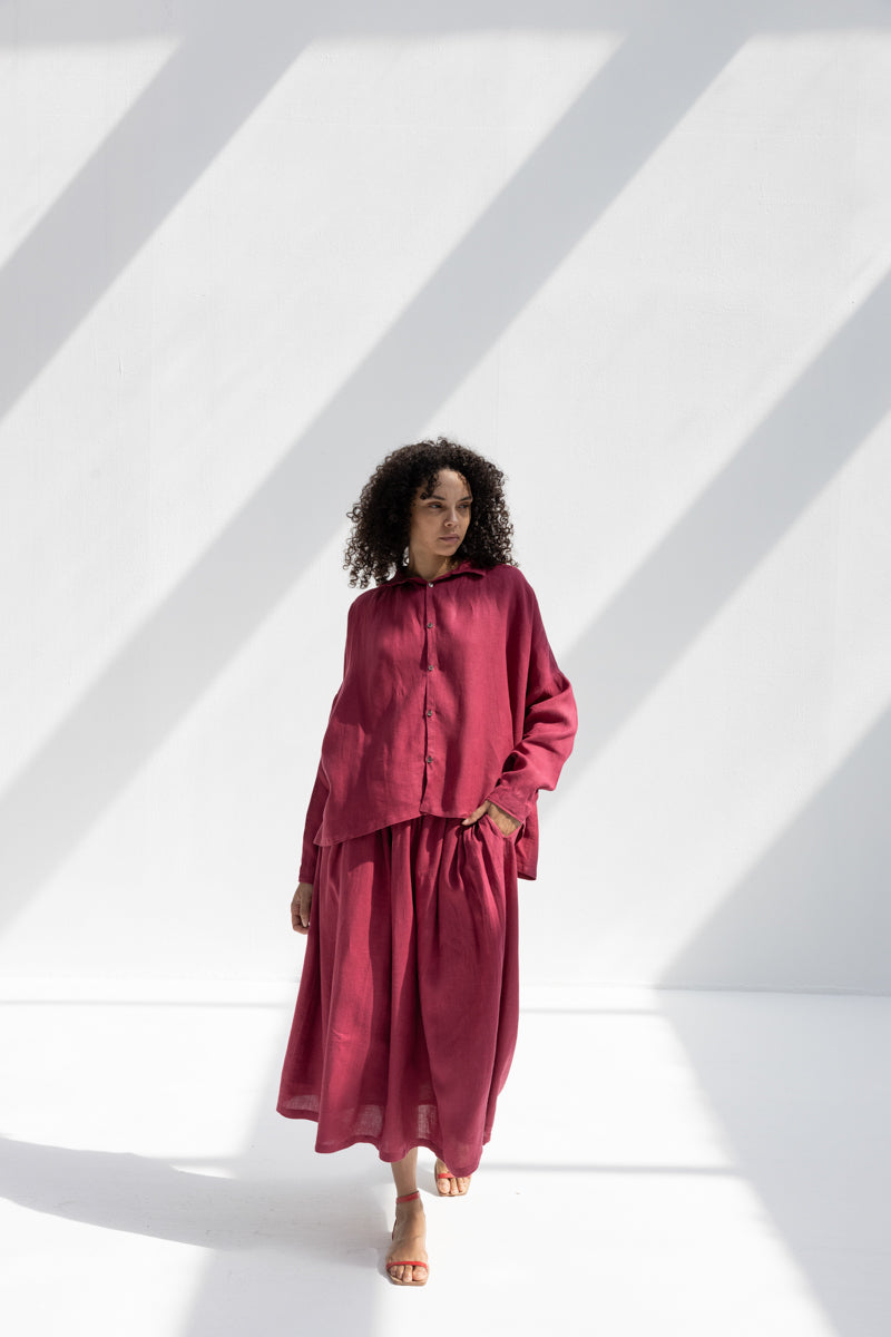 Color Linen Skirt