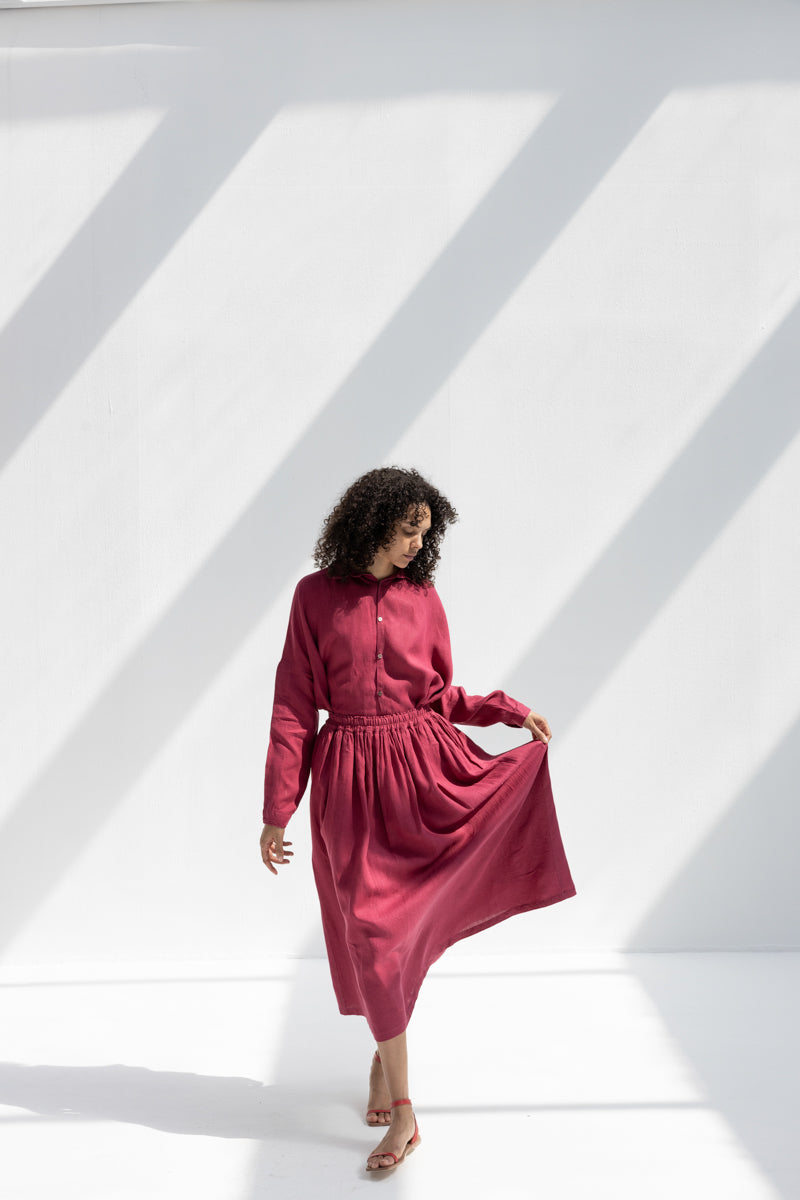 Color Linen Skirt