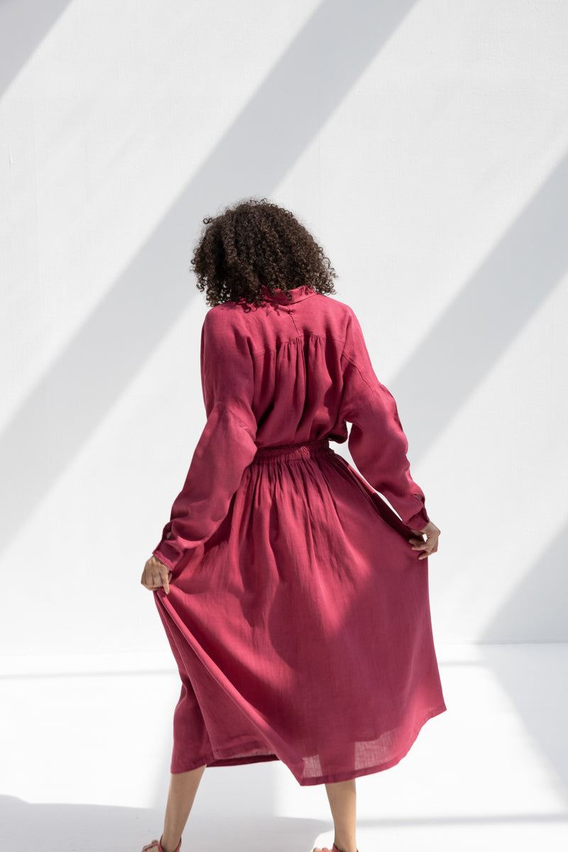 Color Linen Skirt