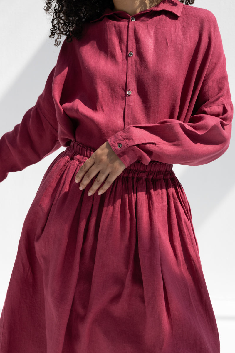Color Linen Skirt
