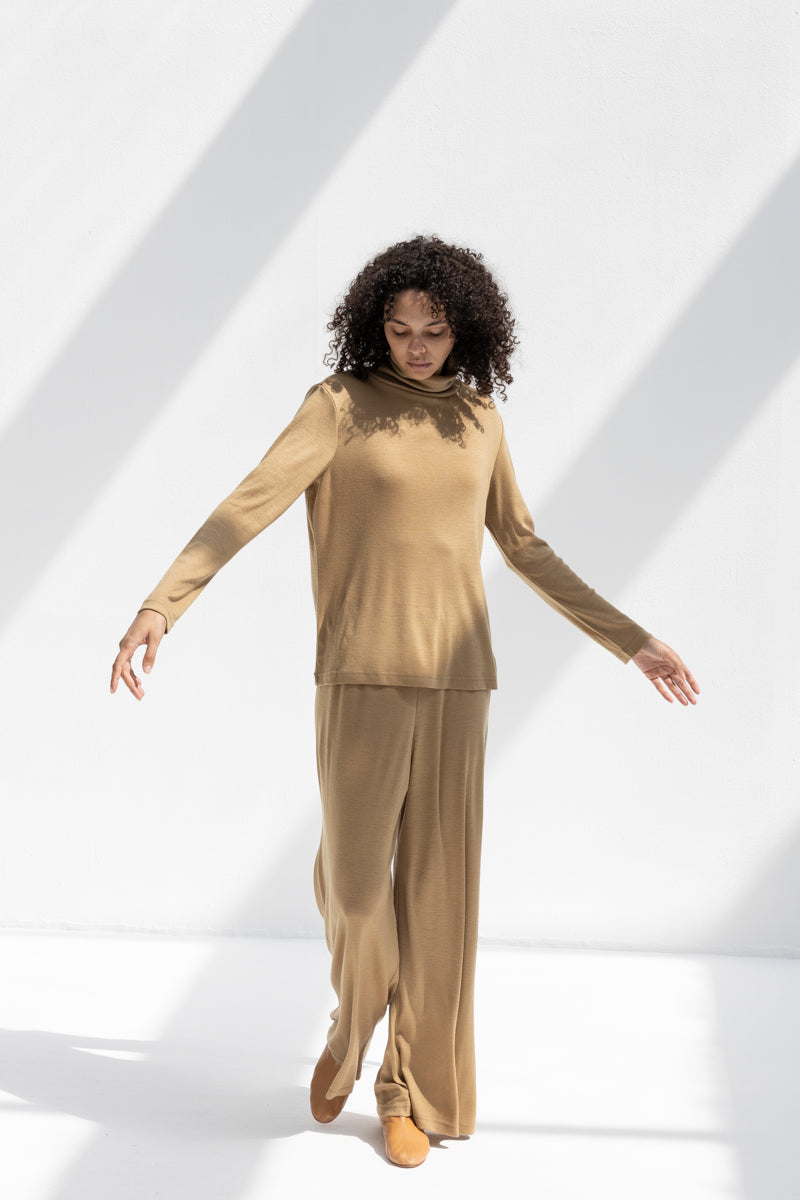 Wool Straight Pants