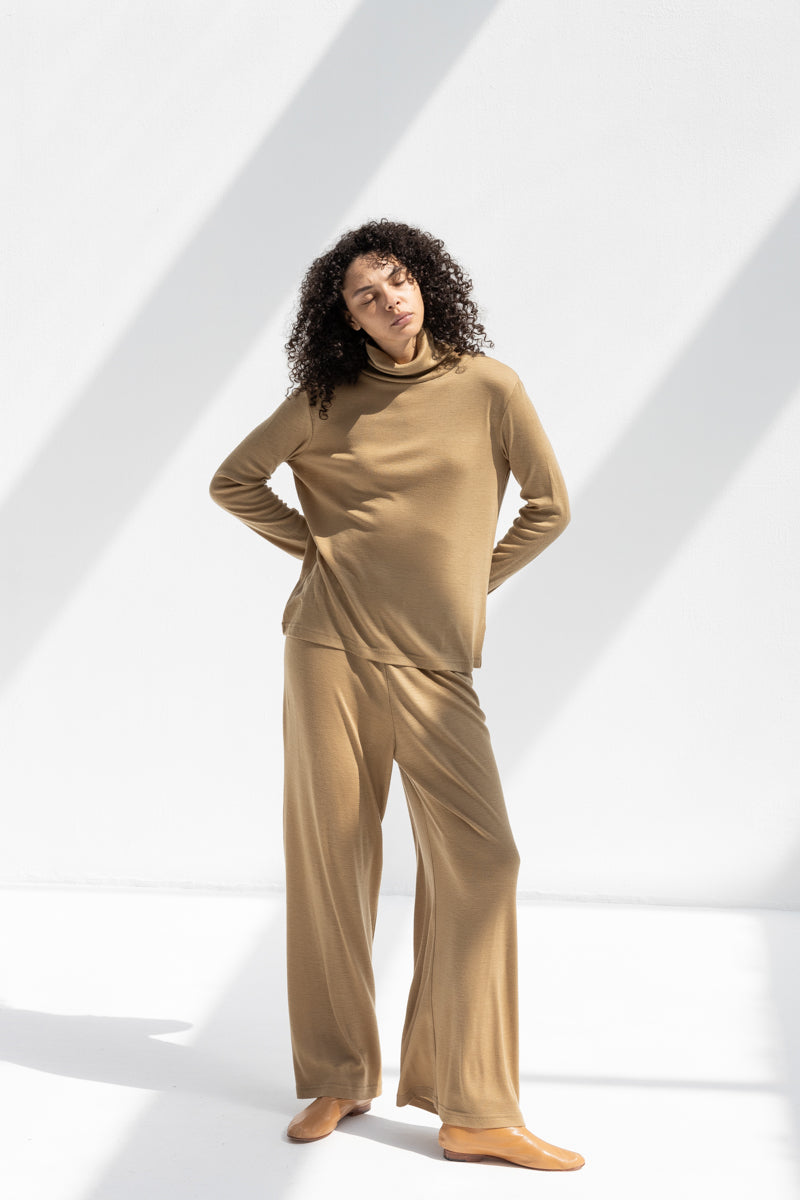 Wool Straight Pants