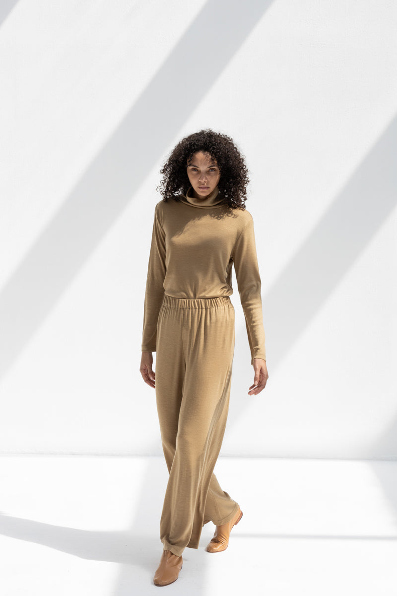 Wool Straight Pants