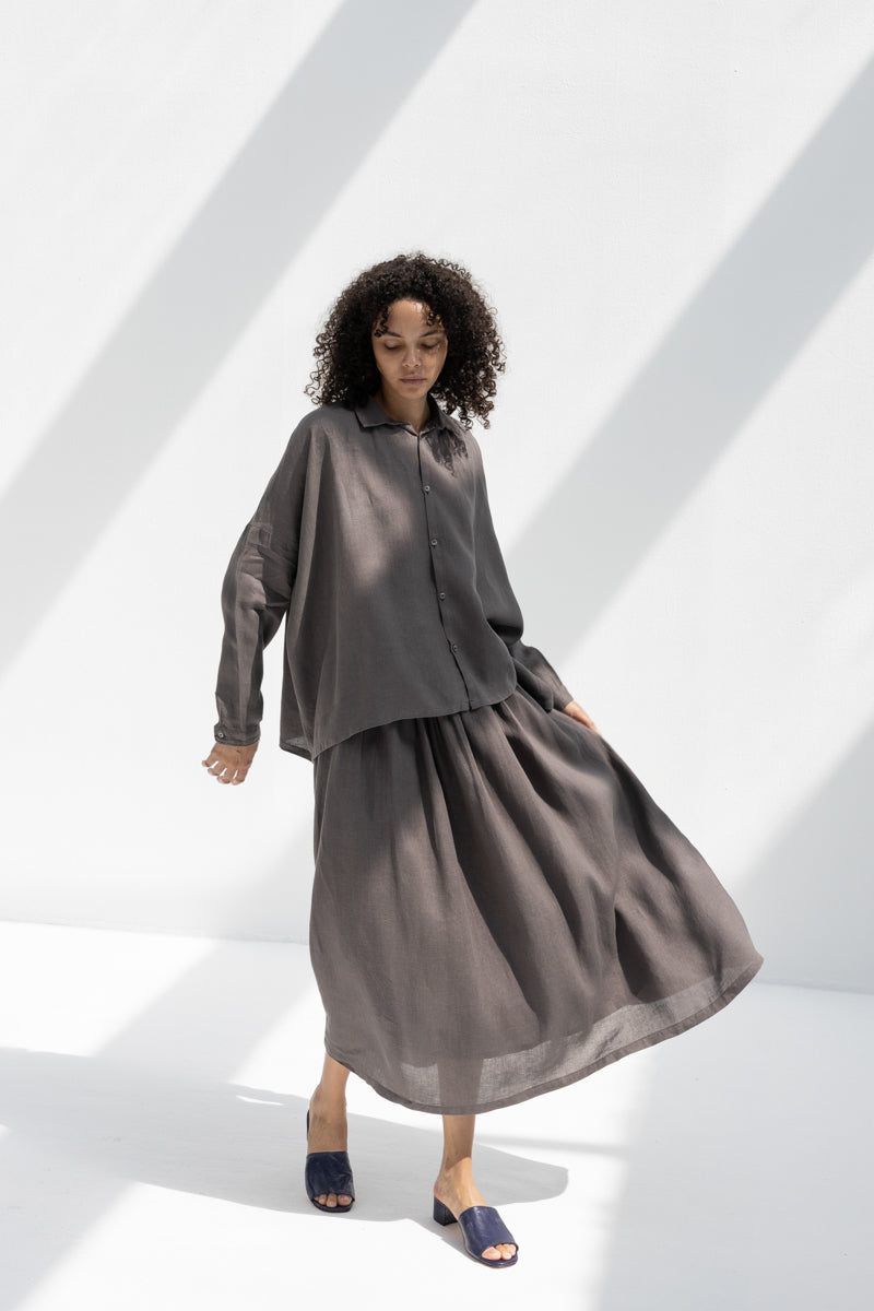 Color Linen Skirt