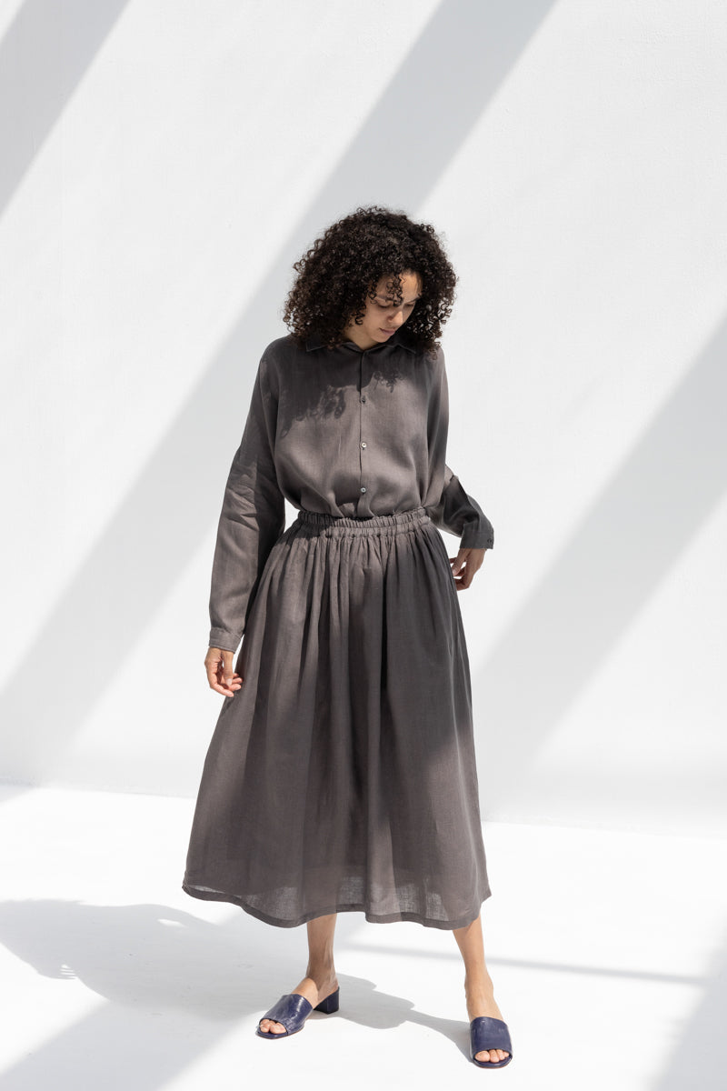 Color Linen Skirt
