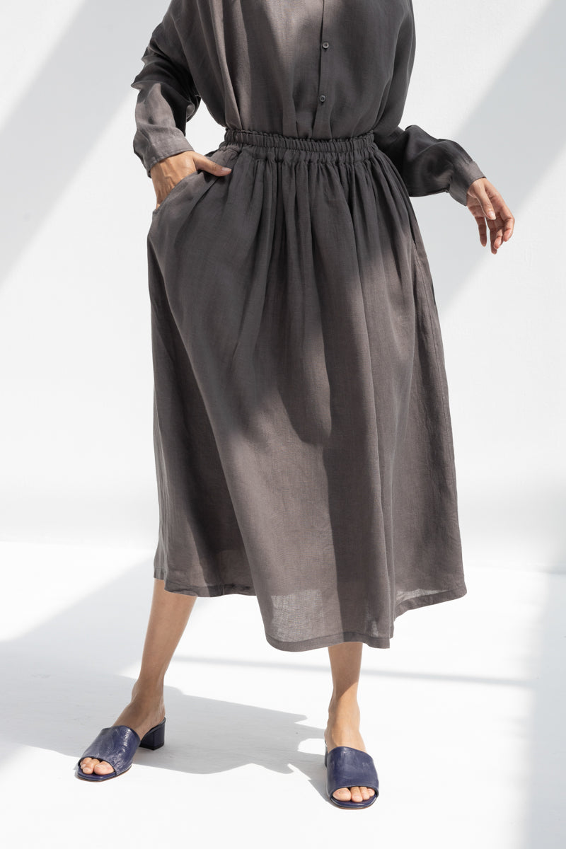 Color Linen Skirt