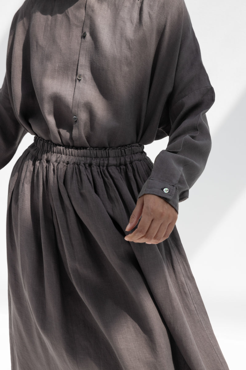 Color Linen Skirt