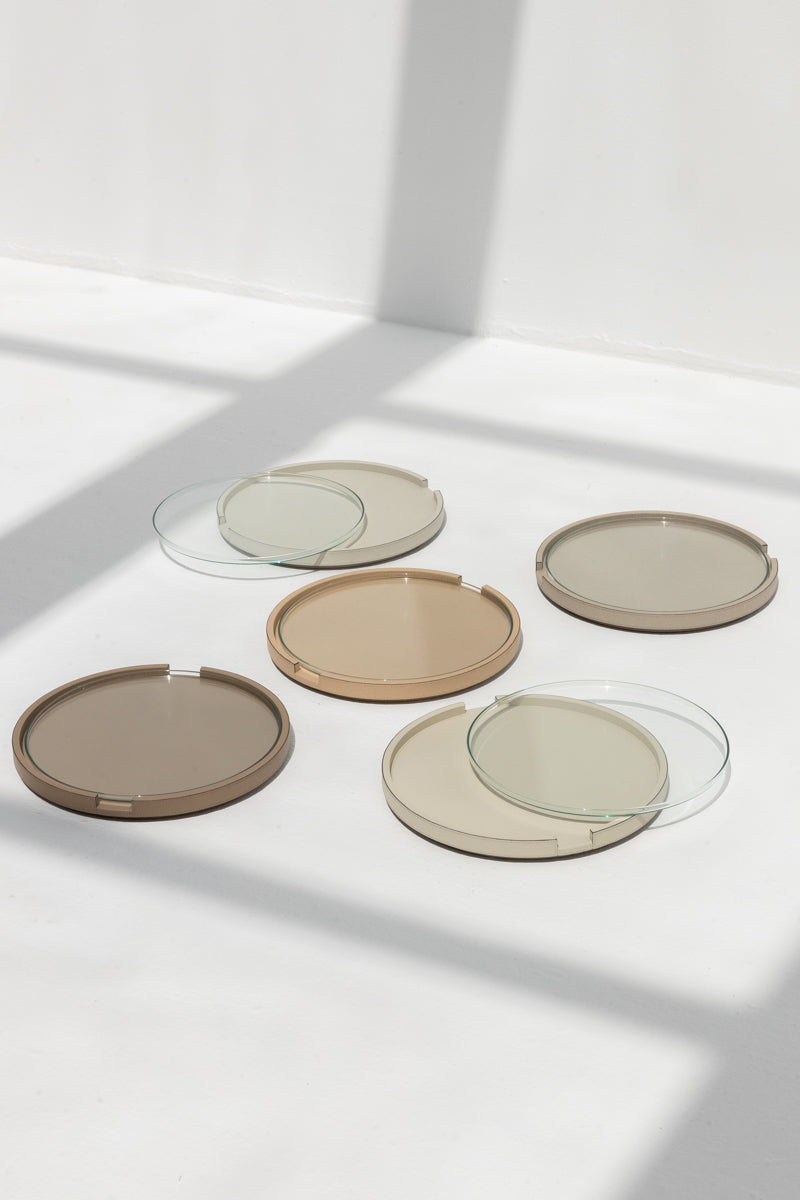 Gourmet Round Tray in Lightgrey