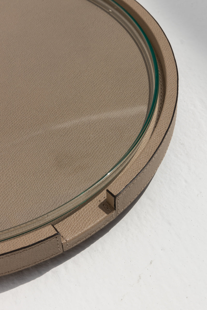Gourmet Round Tray in Taupe