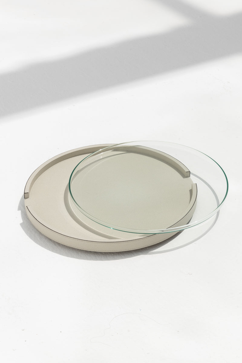 Gourmet Round Tray in Lightgrey
