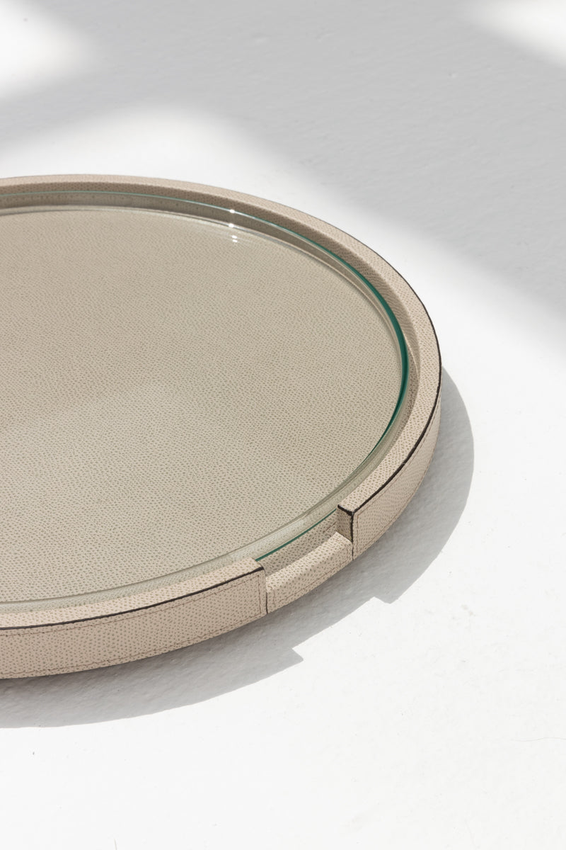 Gourmet Round Tray in Stone