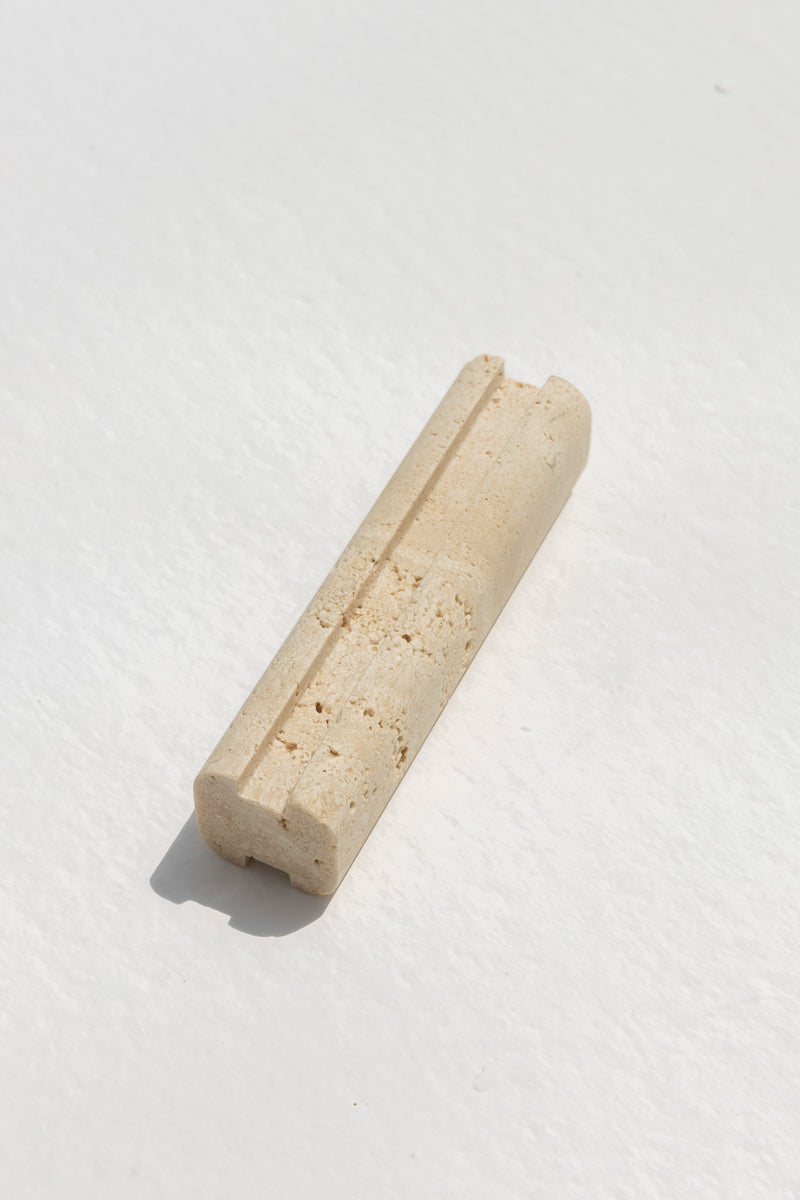 Lloyd Cutlery Rest in Travertine Marble