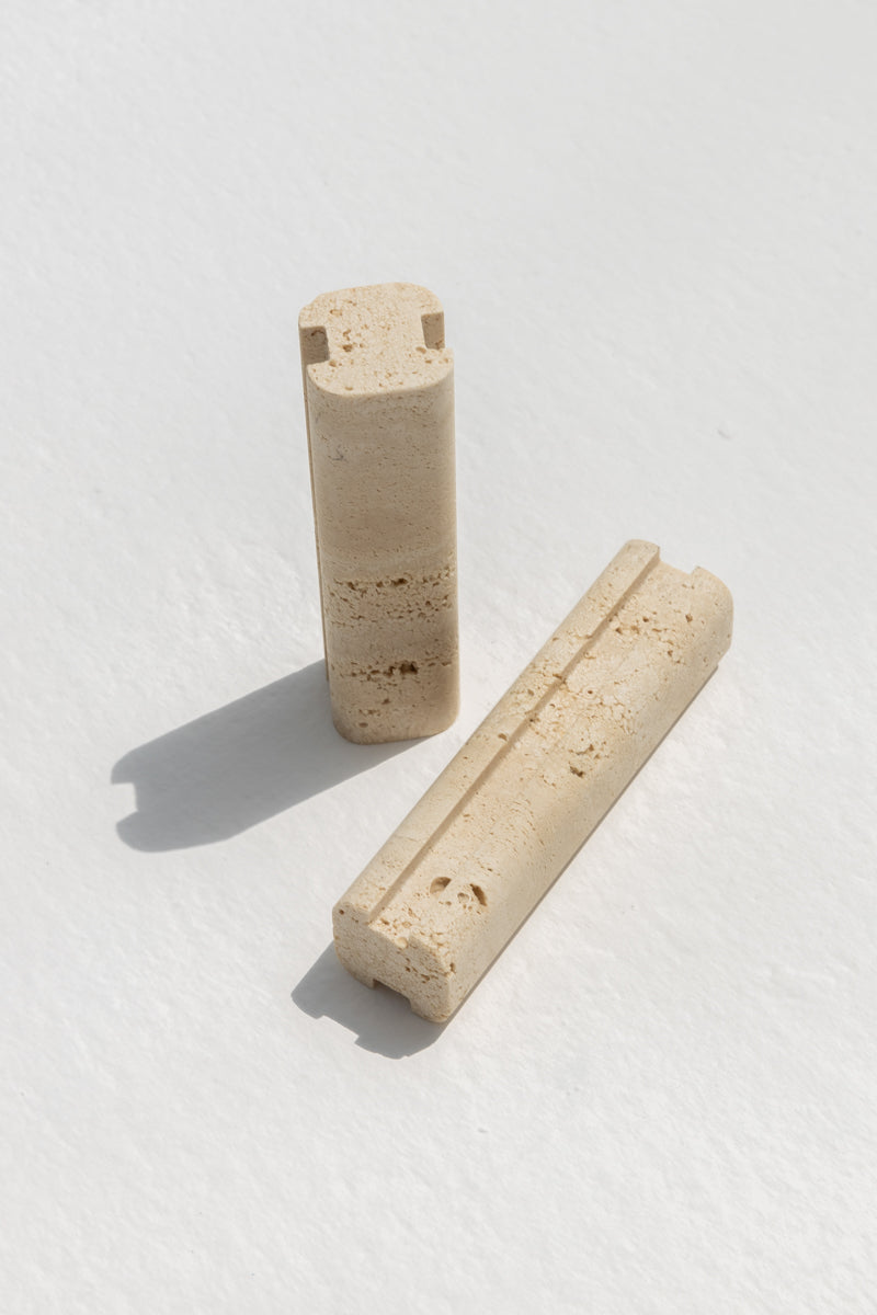 Lloyd Cutlery Rest in Travertine Marble