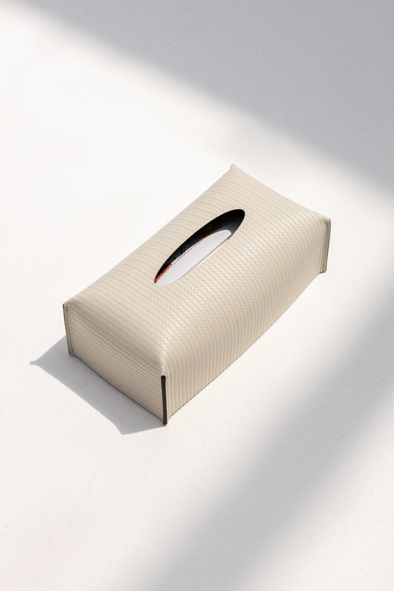 Rectangular Tissue Box in Firenze Cream