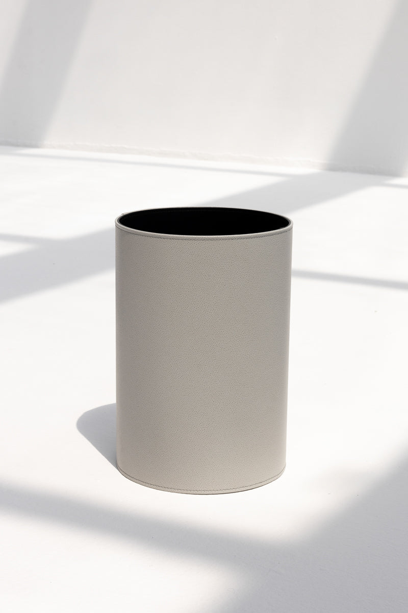 Round Paper Bin in Lightgrey