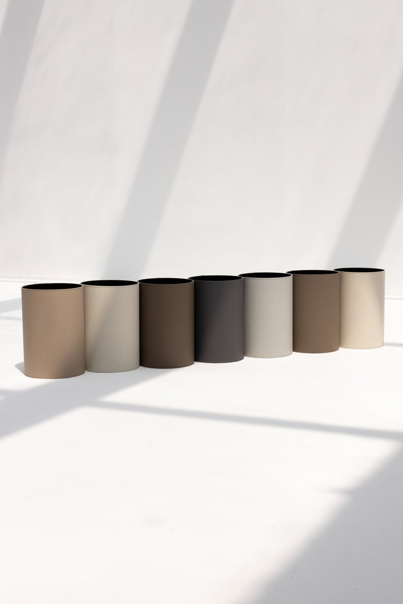 Round Paper Bin in Lightgrey