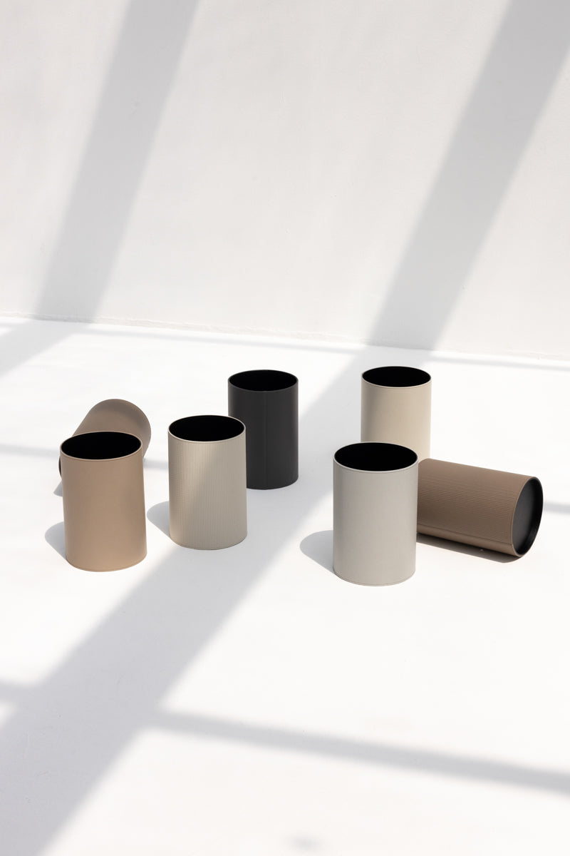 Round Paper Bin in Lightgrey