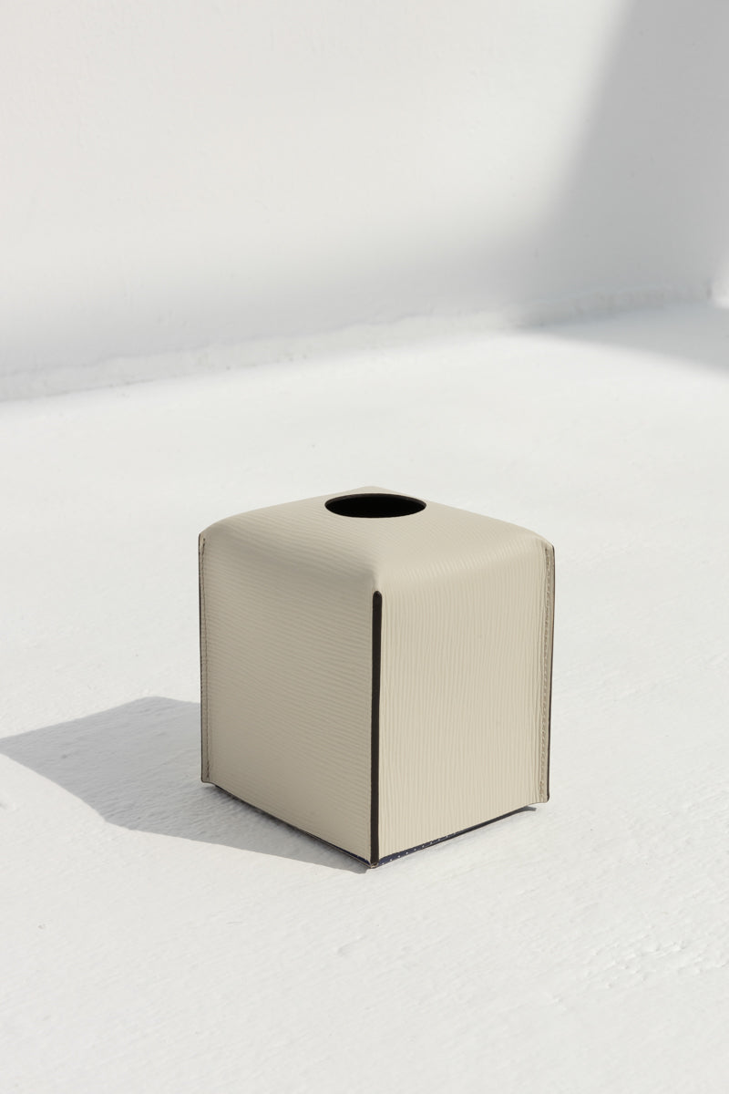 Square Tissue Box in Cream