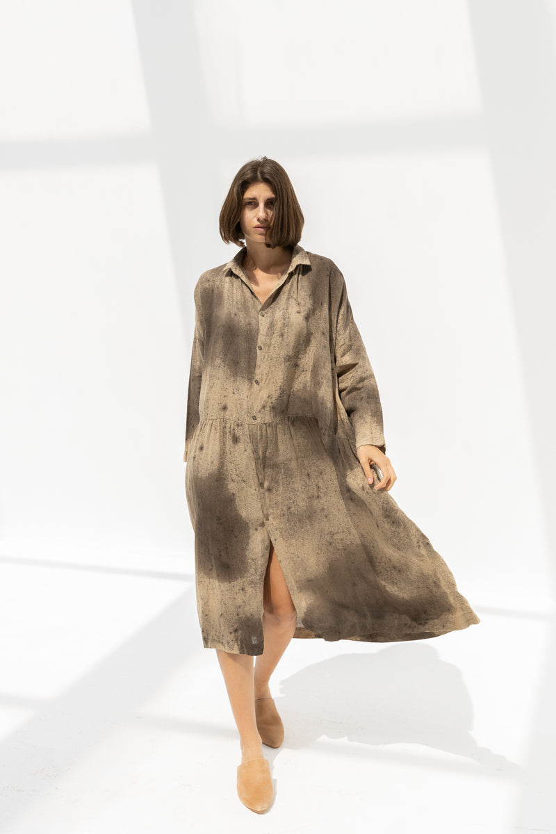 Linen Hand Dye Dress