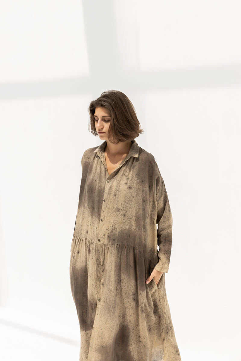 Linen Hand Dye Dress