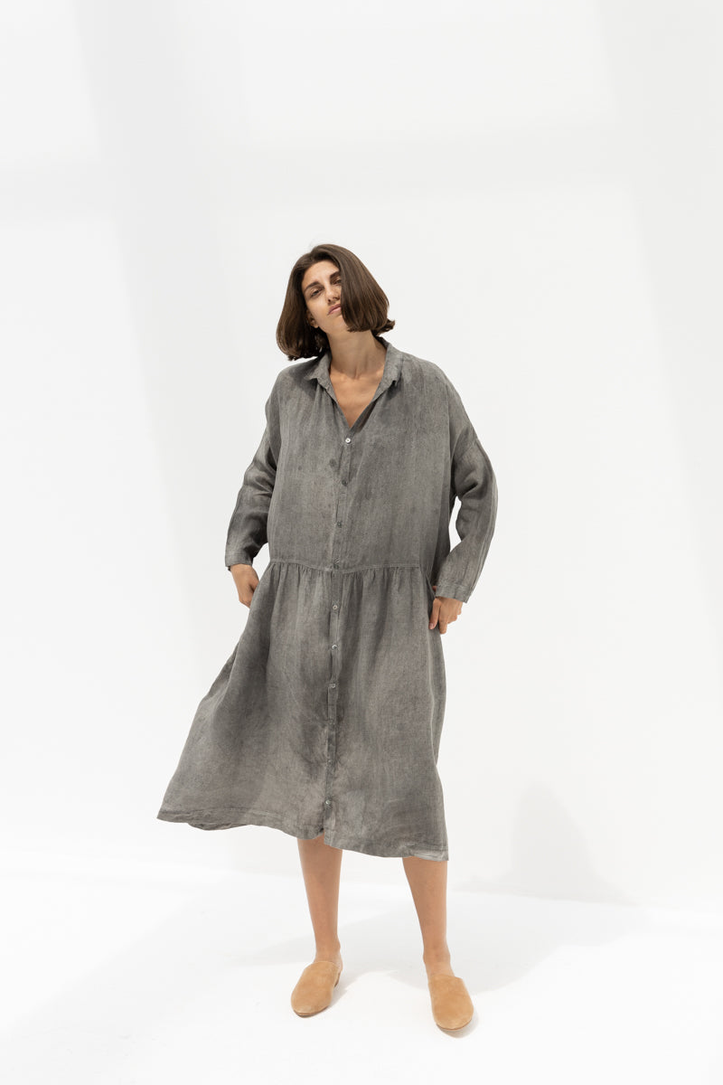 Linen Hand Dye Dress