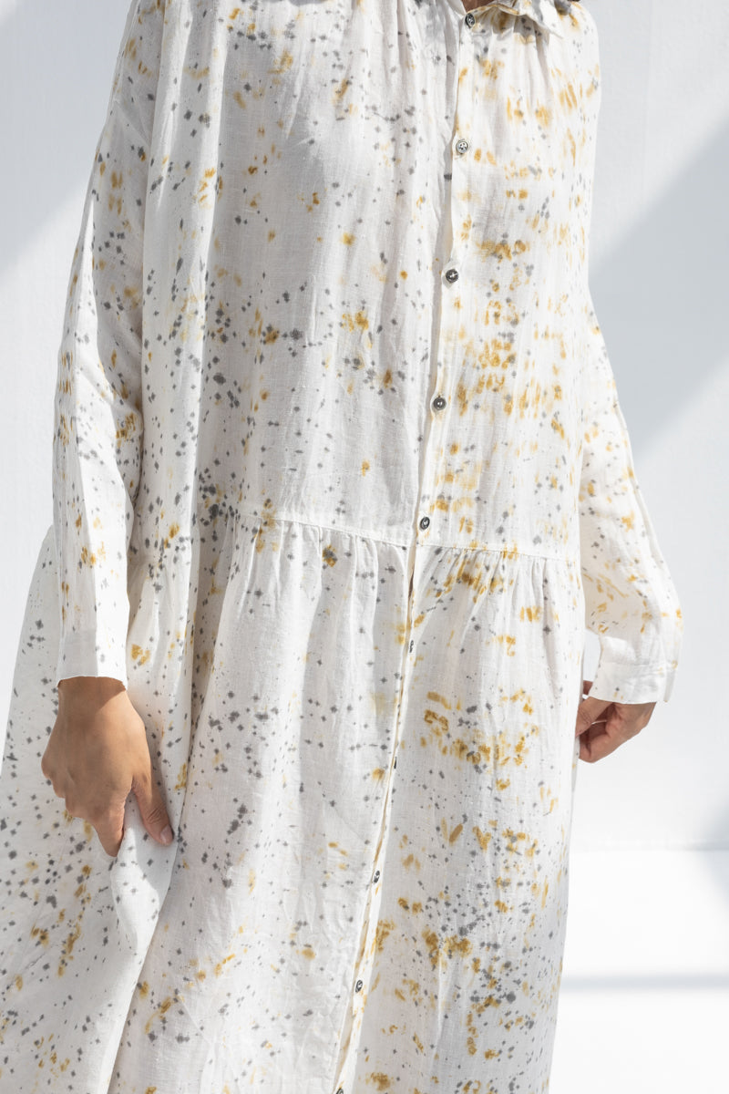 Catechu x Shibuki x Sumi Linen Hand Dye Dress