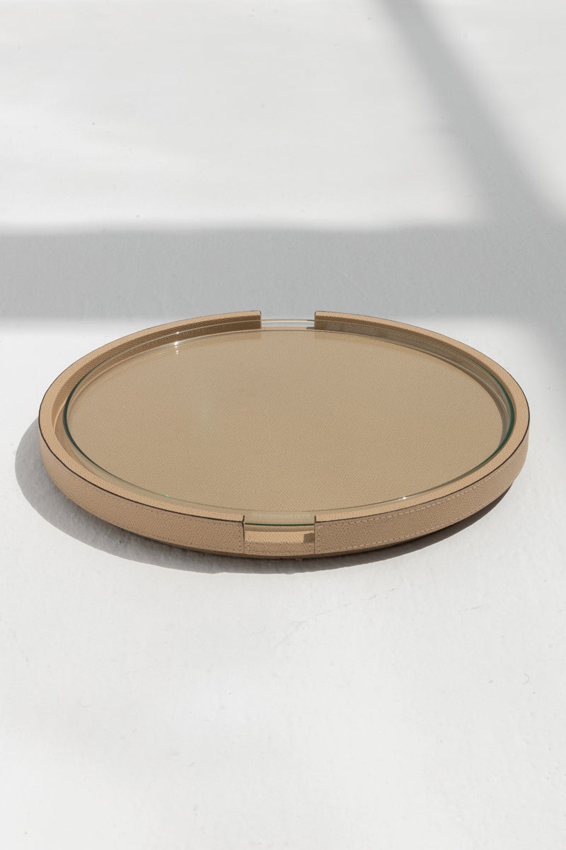 Gourmet Round Tray in Cappuccino