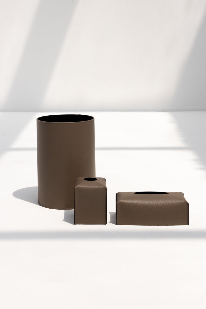 Round Paper Bin in Earth
